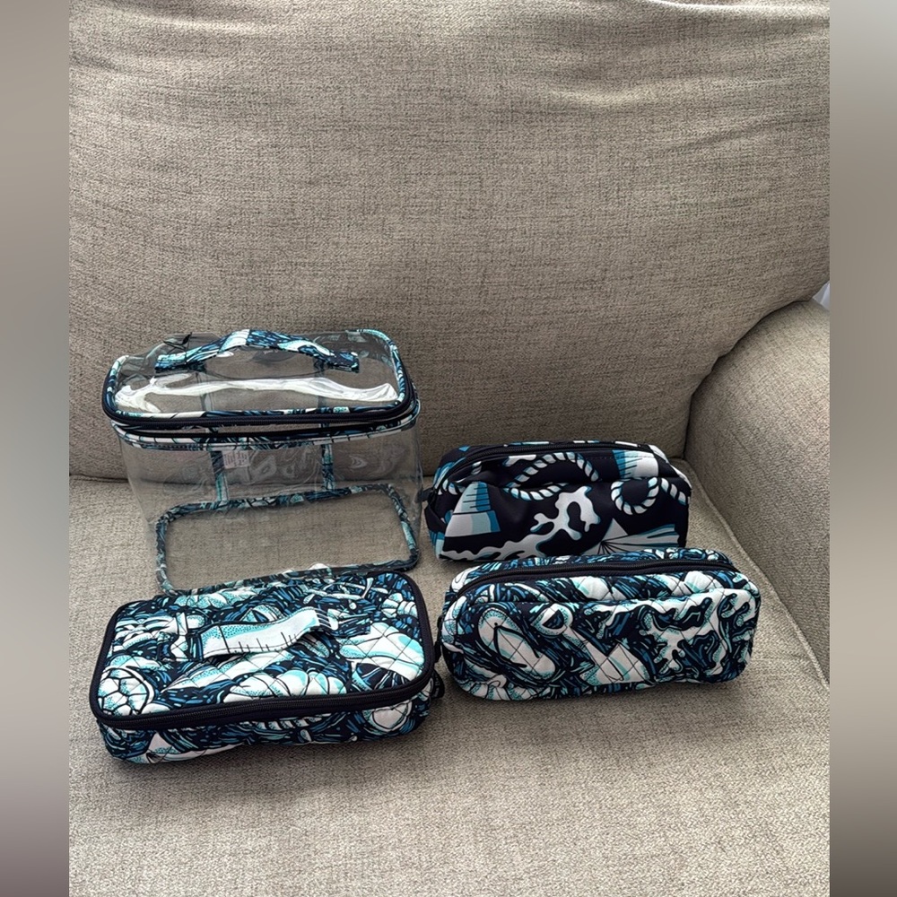 Vera Bradley Shore Enough Cosmetic Case Set